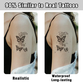 Cerlaza tattoos on collarbone in lifestyle scene for summer styling ideas