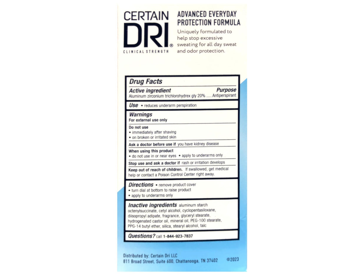 Certain Dri close-up of solid texture highlighting smooth, easy application