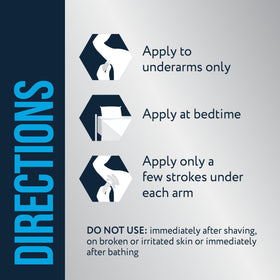 Certain Dri clinical strength badge emphasizing long-lasting sweat control