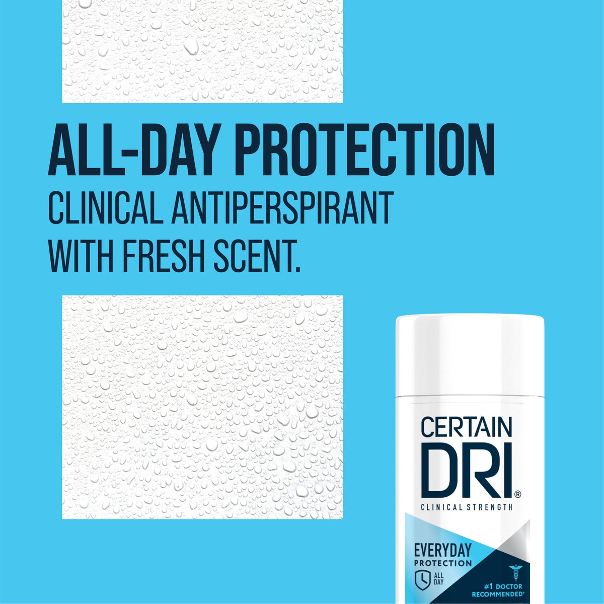 Certain Dri close-up of stick texture highlighting smooth application benefit