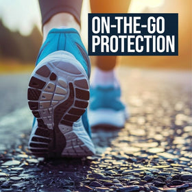 Certain Dri applied inside shoe demonstrating moisture control during wear