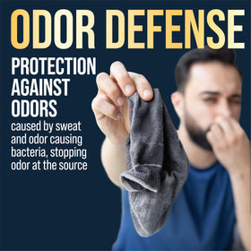 Certain Dri being applied to foot, helping keep feet dry and comfortable