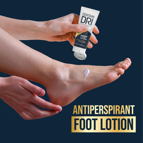 Certain Dri lotion texture close-up illustrating fast-absorbing, lightweight feel