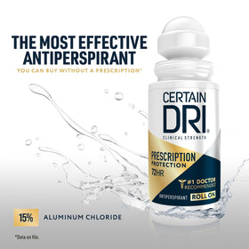 Certain Dri fragrance-free badge highlighting gentle sensitivity benefit