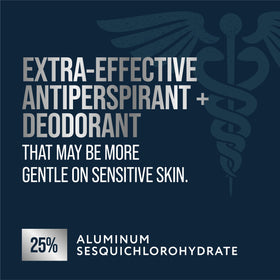 Close-up of Certain Dri ingredients label highlighting aluminum sesquichlorohydrate for sweat reduction