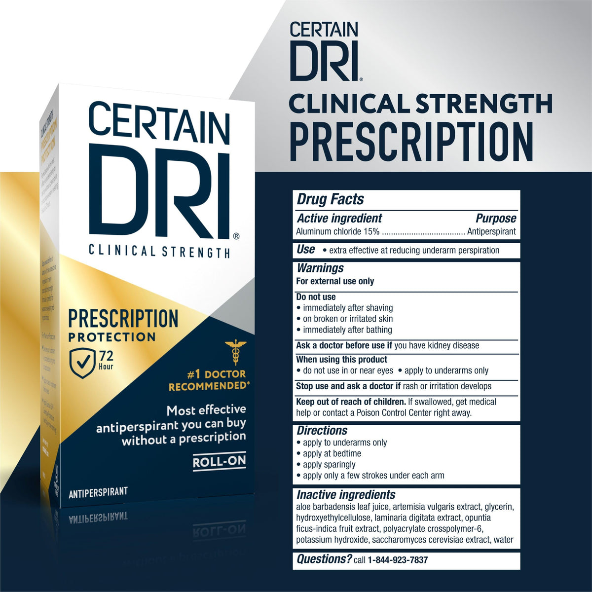 Certain Dri size comparison in hand showing travel-friendly benefit