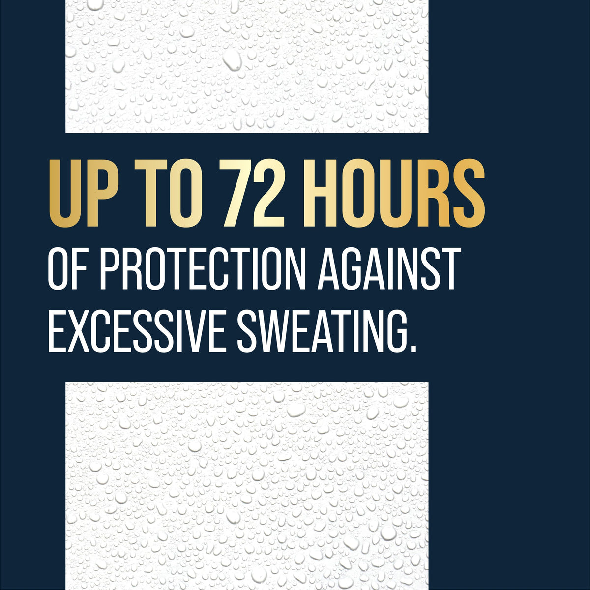 Certain Dri wipe in hand being applied underarm to control sweat and odor