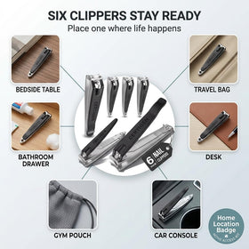 CERTIGEN fingernail clipper beside coin for size comparison and travel-ready fit