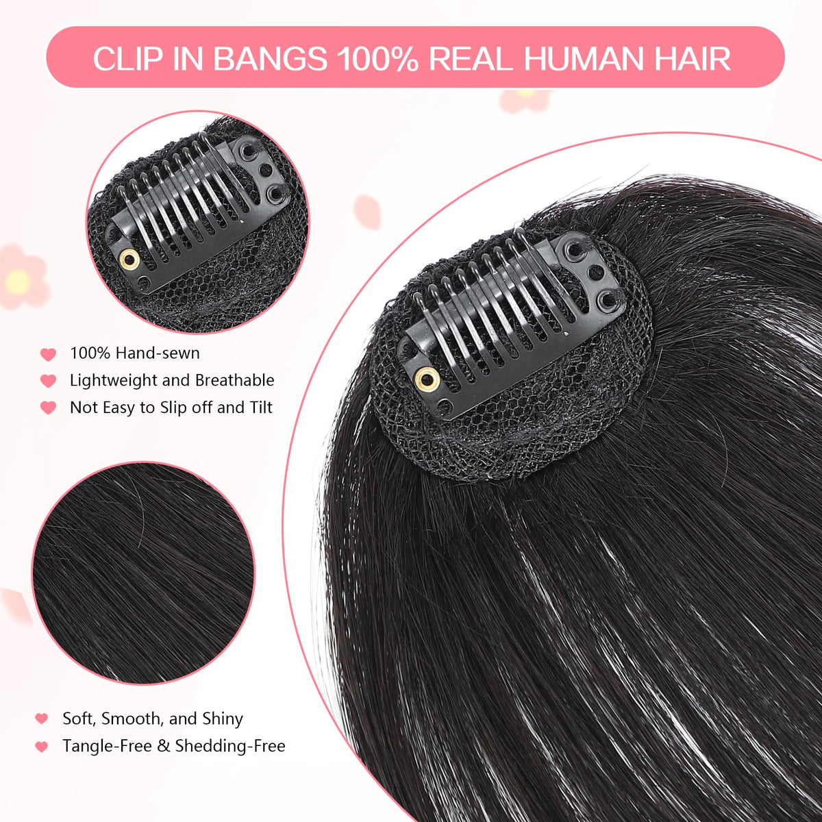 Cesomeey snap clip detail demonstrating secure hold without slipping benefit