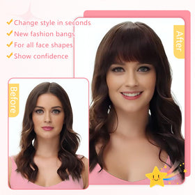 Cesomeey fringe held in hand illustrating lightweight size and portability benefit