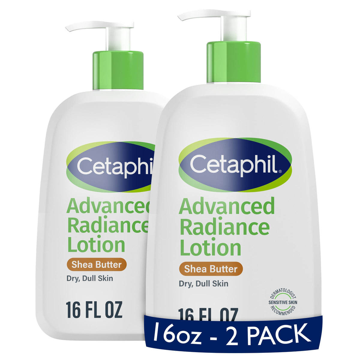 Cetaphil front packaging showing brand and radiant hydration benefit
