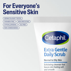 Cetaphil after use on cheek showing smoother, conditioned skin