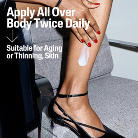 Cetaphil being applied to forearm illustrating improved hydration and supple feel