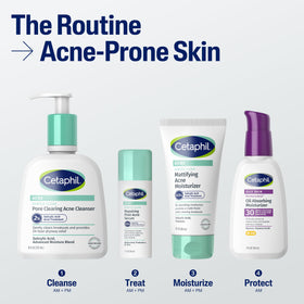 Cetaphil serum applied to cheek before moisturizer for gentle care