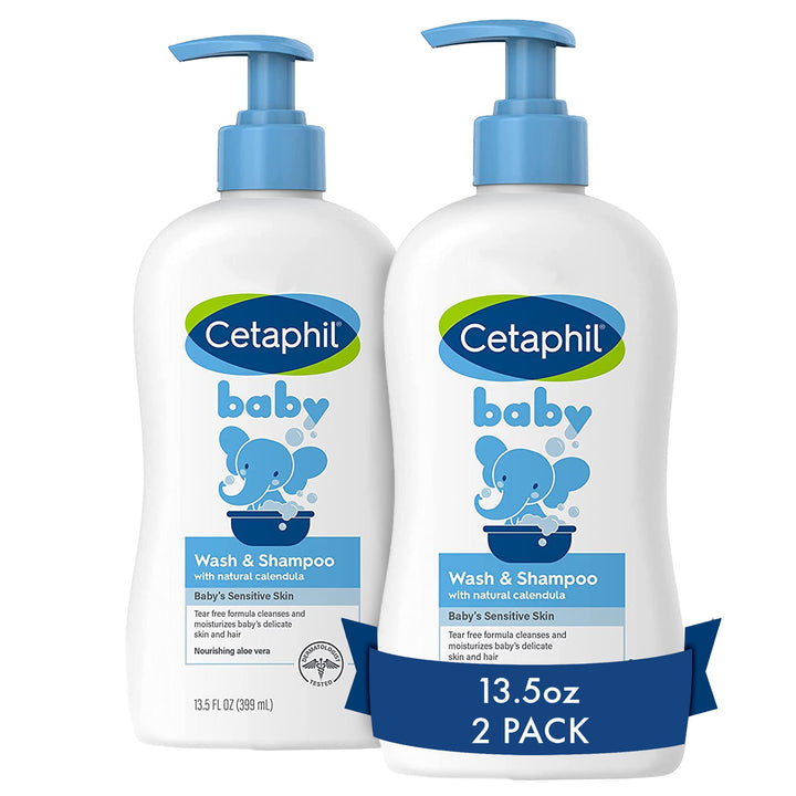 Cetaphil front packaging showing twin 13.5 oz bottles and product benefits