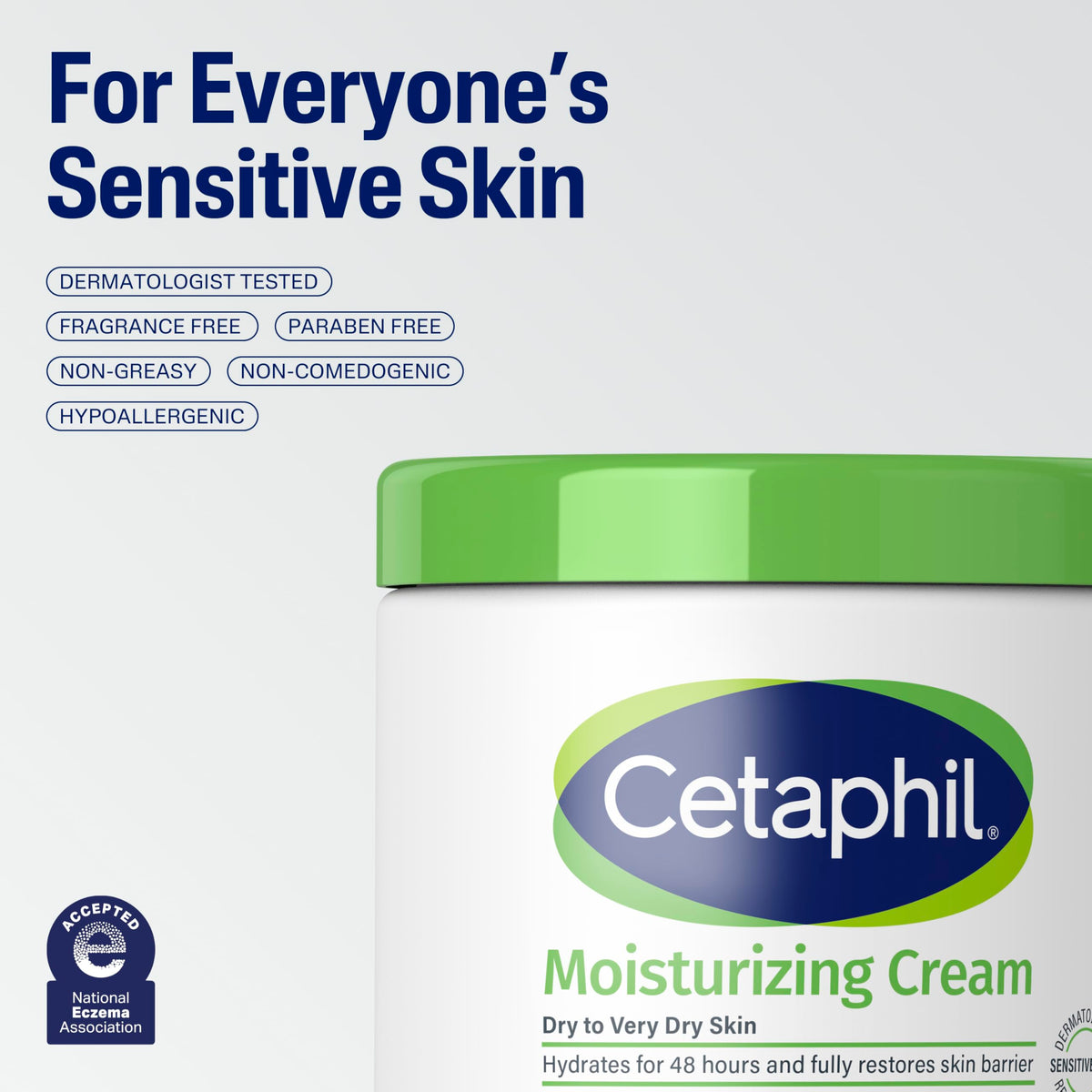 Cetaphil jar on bathroom counter showing daily routine convenience