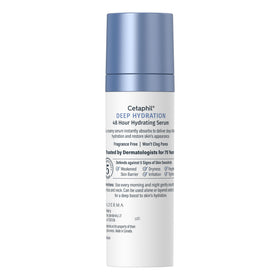 Cetaphil before and after hydration focus showing smoother, plumper skin
