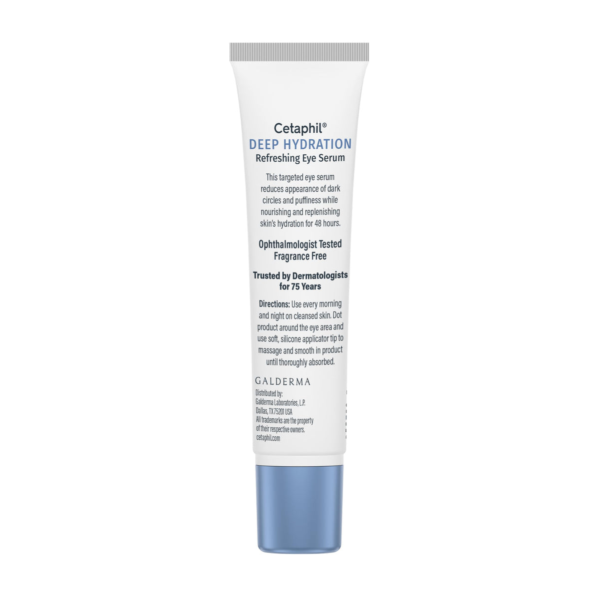Side-by-side under-eye texture comparison with Cetaphil use showing improved hydration appearance
