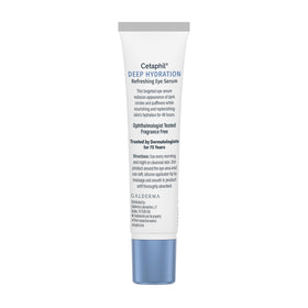 Side-by-side under-eye texture comparison with Cetaphil use showing improved hydration appearance