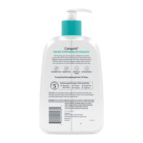Cetaphil before and after skin texture comparison showing smoother skin