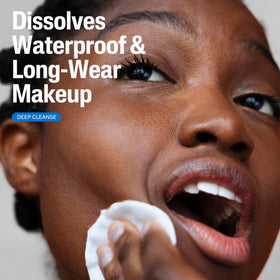 Cetaphil shaken bottle reveals bi-phase texture for dissolving makeup