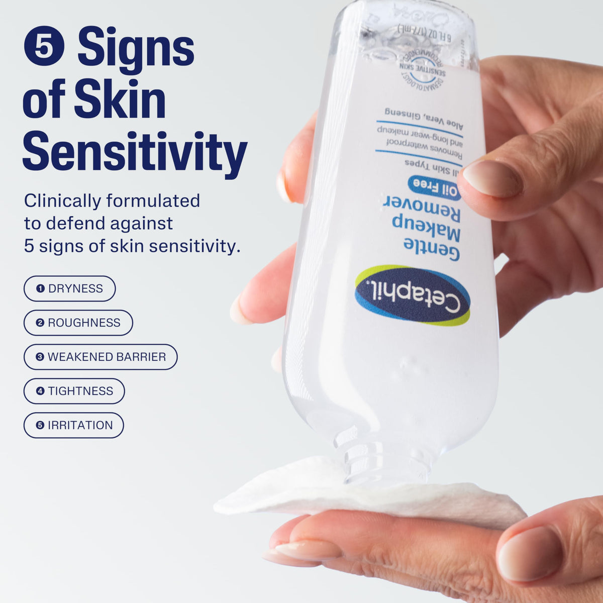 Cetaphil label close-up highlighting formula and ingredient callouts
