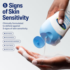 Three-pack of Cetaphil bottles displayed for stocking up and household use