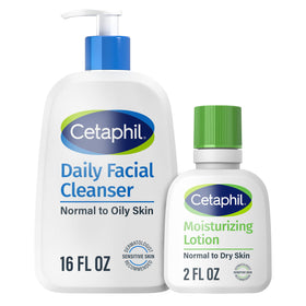 Cetaphil cleanser front packaging showing product and gentle formula benefit