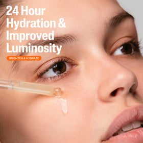 Cetaphil label close-up highlighting niacinamide and vitamin C benefits