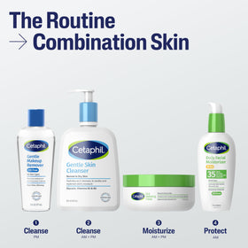 Cetaphil cotton pad lifting long-wear makeup with minimal rubbing