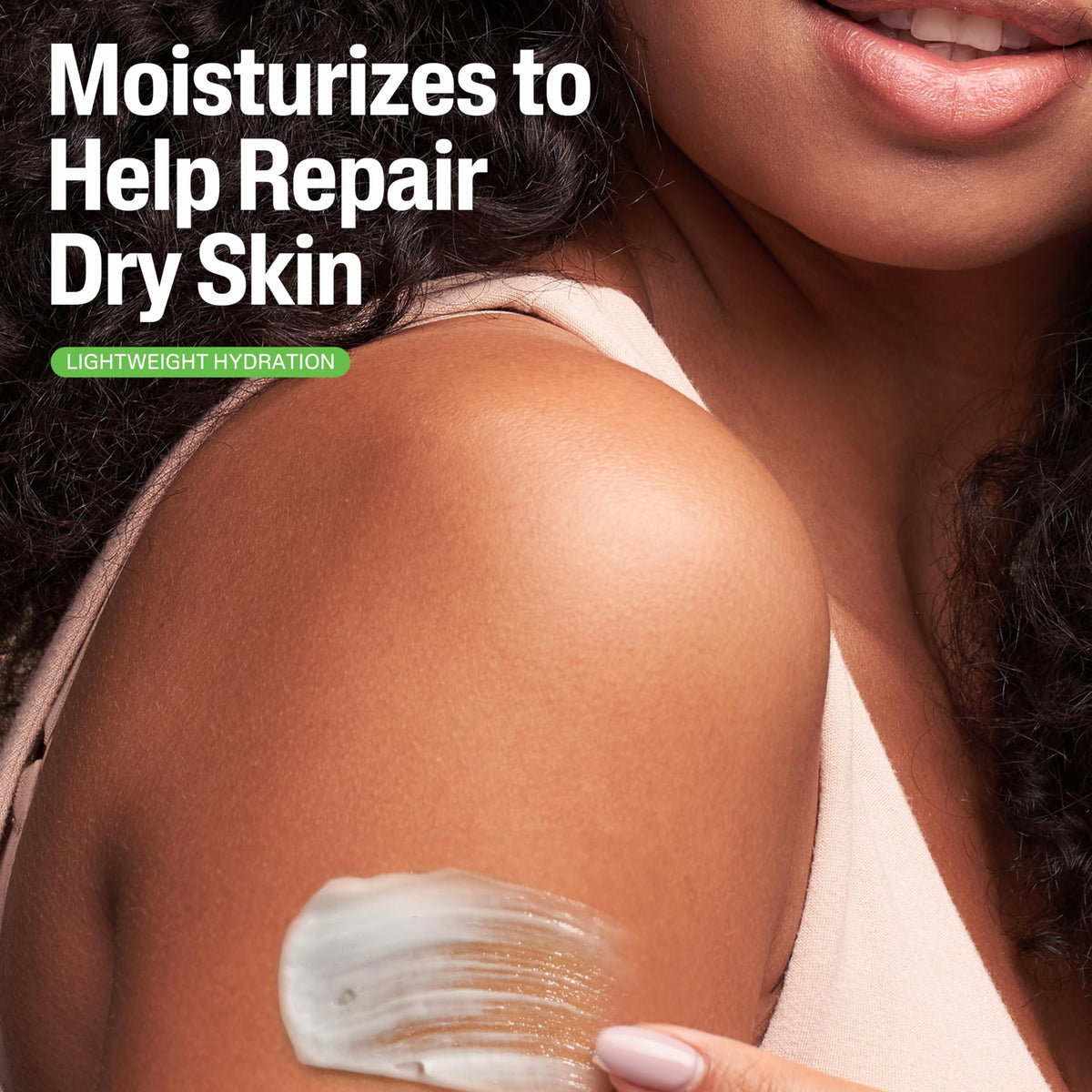 Cetaphil lotion on hand demonstrating smooth non-greasy finish