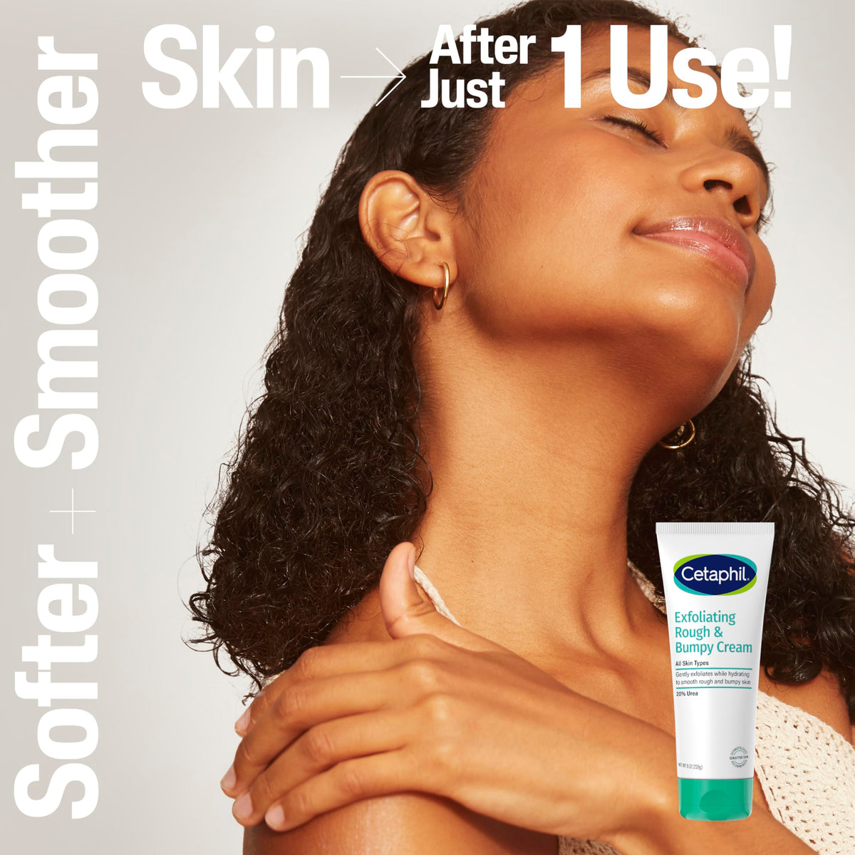 Cetaphil cream texture close-up illustrating lightweight, non-greasy feel