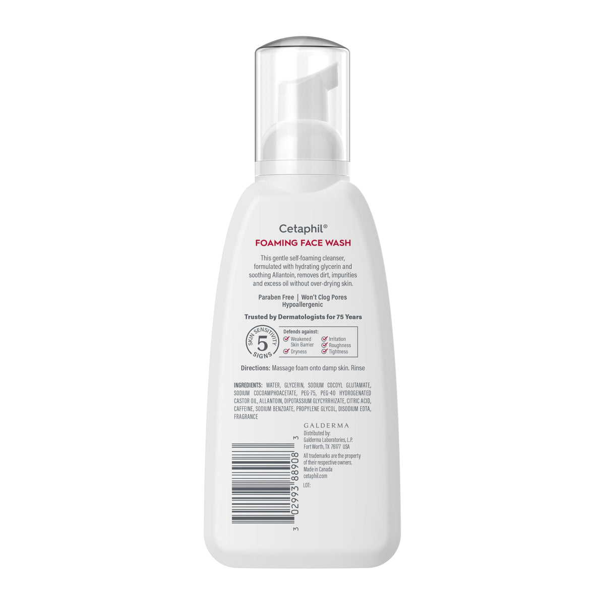 Cetaphil rinsed face showing soothed, clean skin after gentle cleansing
