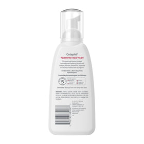 Cetaphil rinsed face showing soothed, clean skin after gentle cleansing