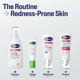 Cetaphil in bathroom morning routine portraying calming gentle cleanse