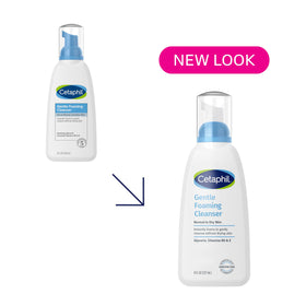 Cetaphil pump action producing instant foam for easier, gentler cleansing