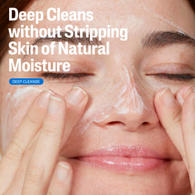 Cetaphil foam texture on hand showing gentle lather and non-drying feel
