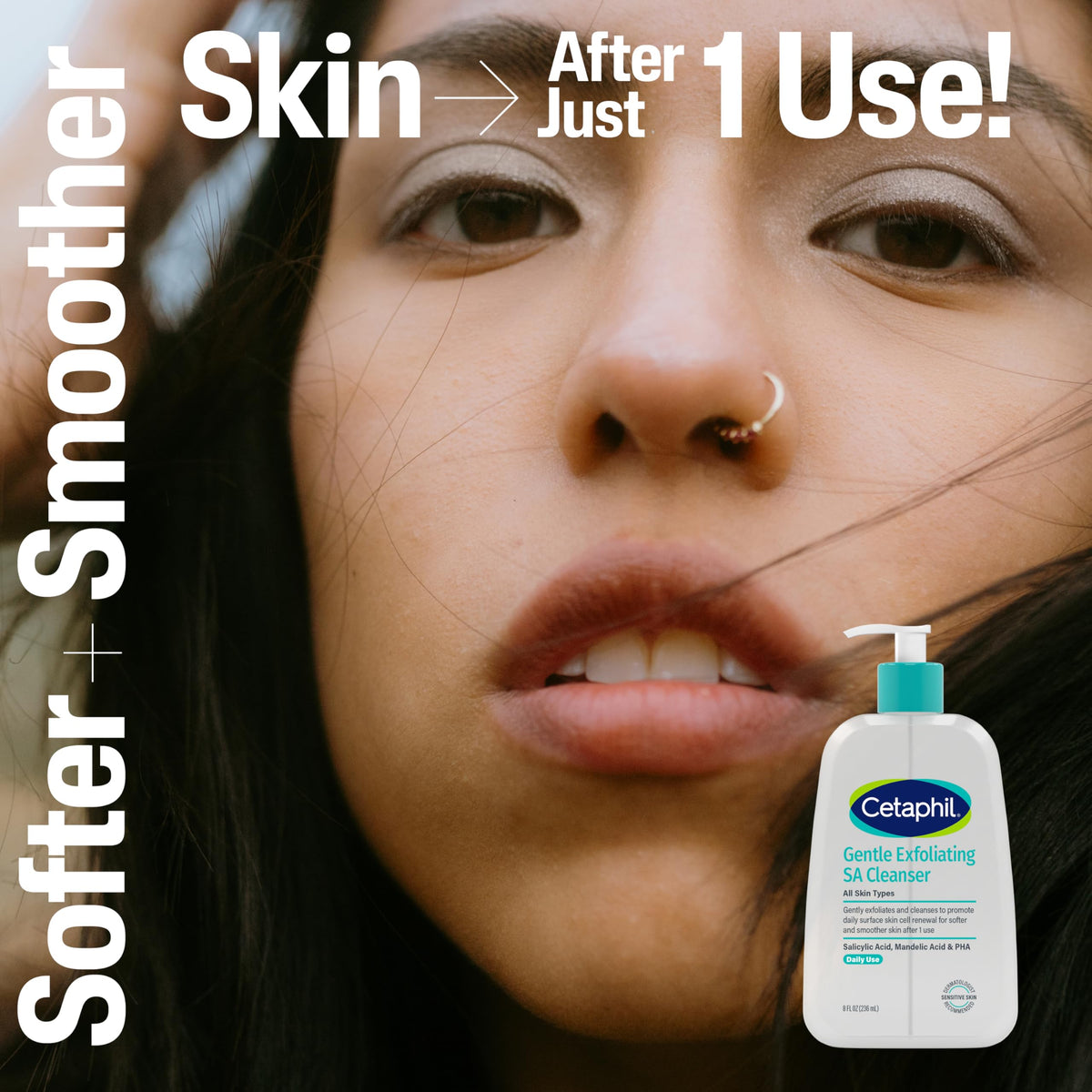 Cetaphil foam texture on hand demonstrating mild, non-abrasive cleansing