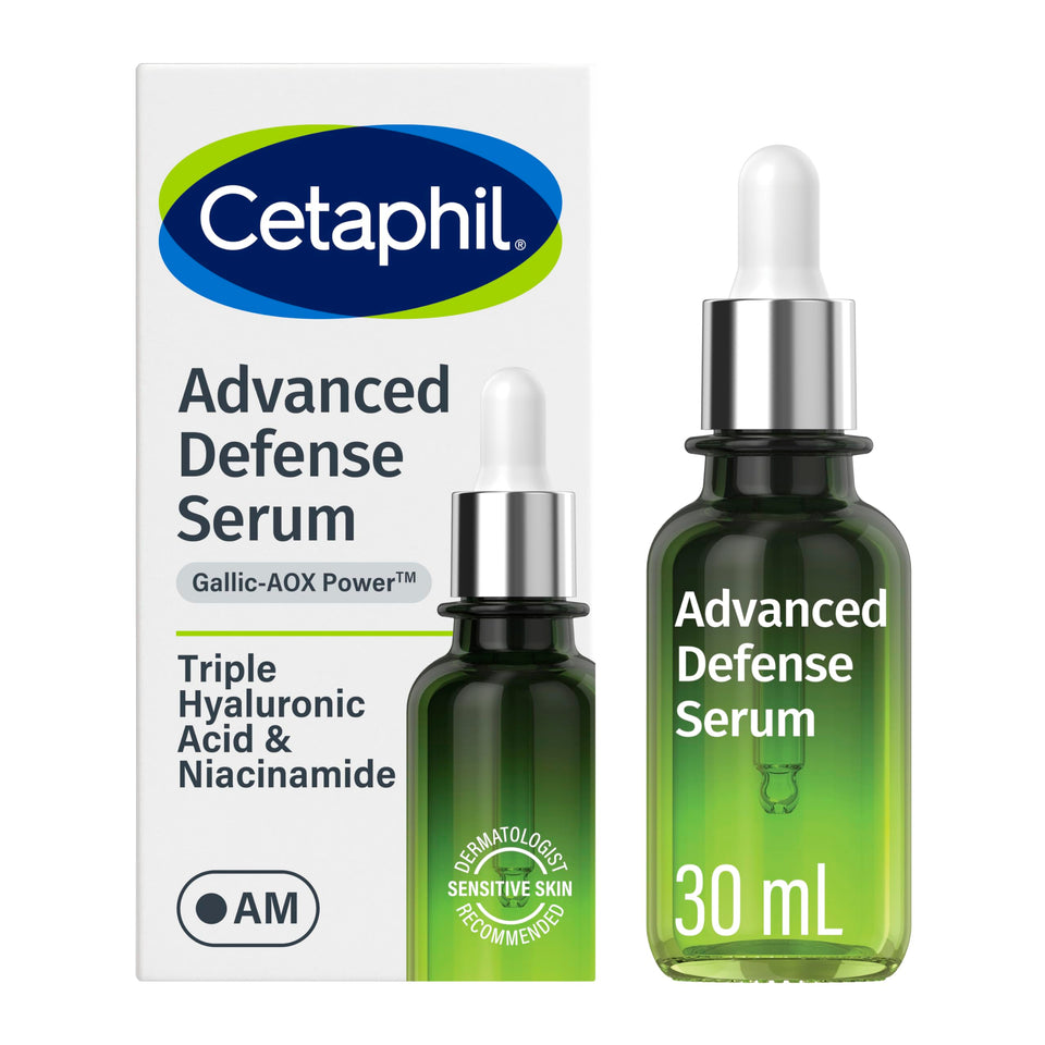 Cetaphil front packaging 1 fl oz dropper showing product and brand benefits