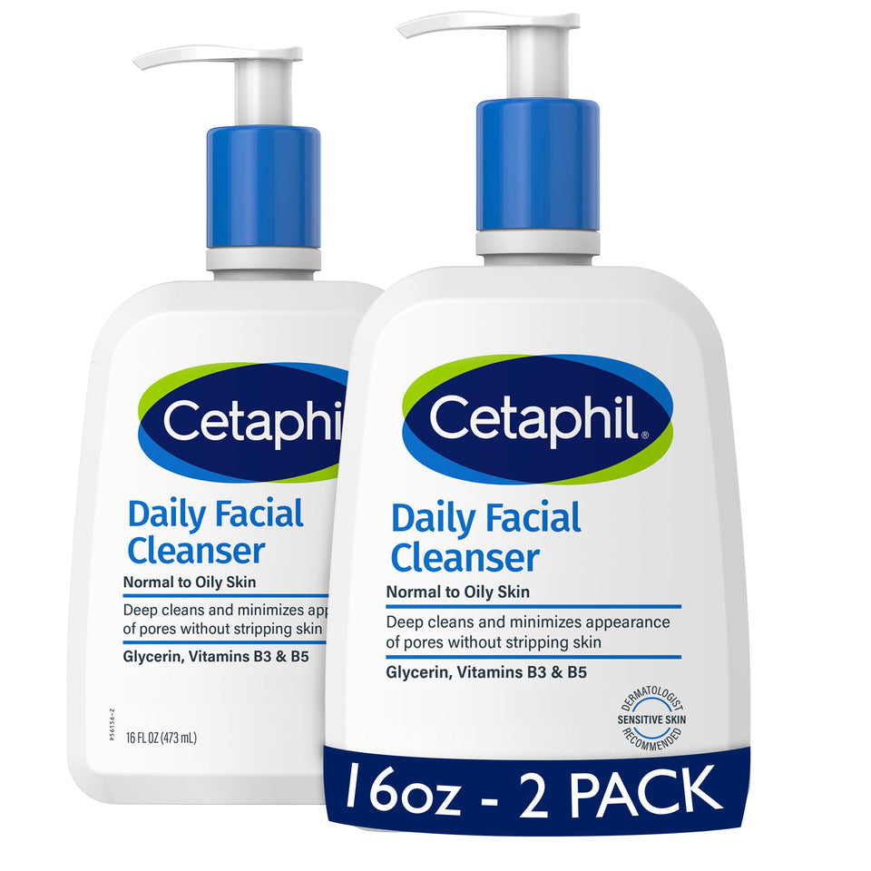 Cetaphil two-pack front packaging showing size and gentle cleanser benefits