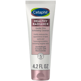 Cetaphil front packaging showing bottle and clear product benefits