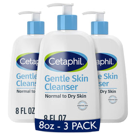 Cetaphil front packaging 8 oz bottle showing clean design and gentle formula benefit