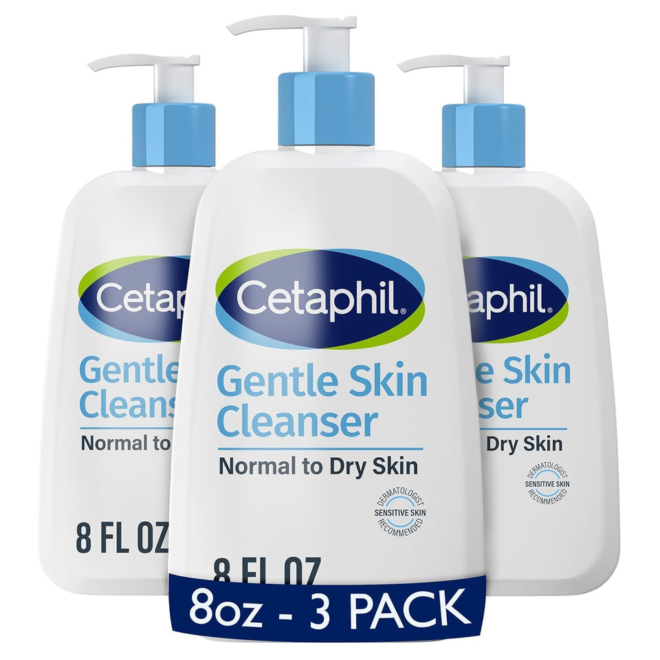 Cetaphil front packaging 8 oz bottle showing clean design and gentle formula benefit