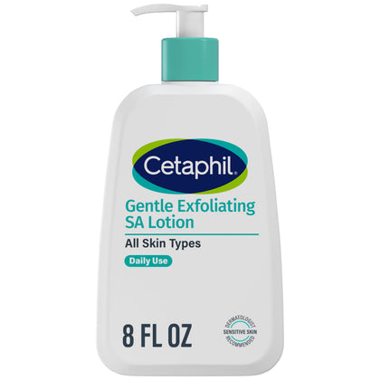cetaphil front packaging 8oz pump showing bottle and clear label benefits