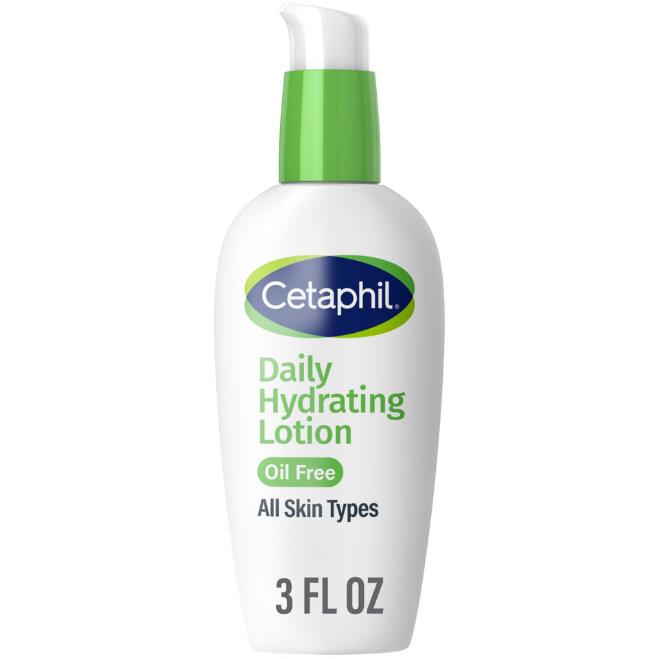 Cetaphil front packaging showing daily hydrating lotion and travel size benefit