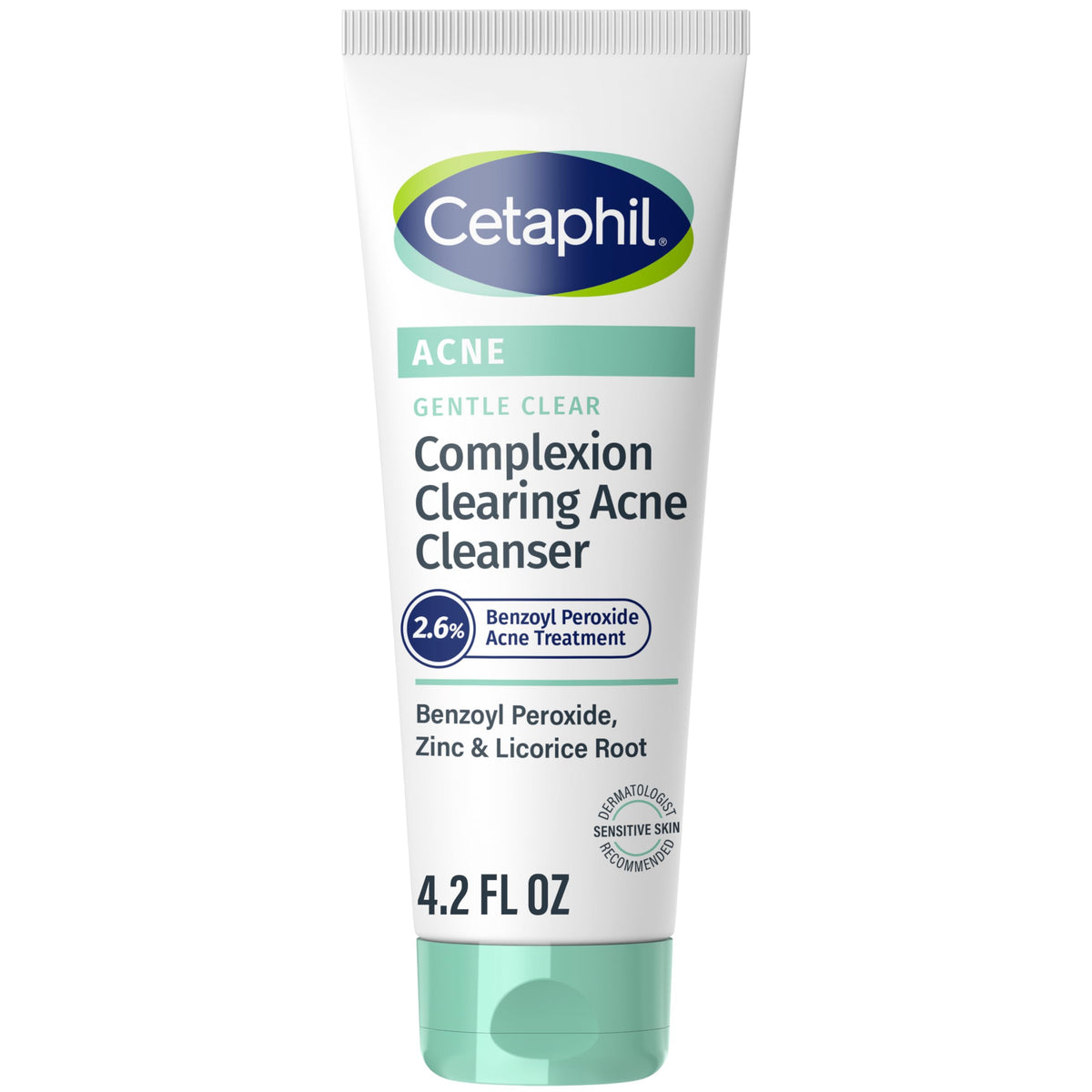 Cetaphil front packaging showing Gentle Clear cleanser benefits and clear formulation