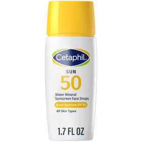 Cetaphil front packaging showing SPF 50 protection and matte finish benefit