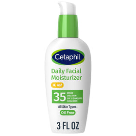 Cetaphil front packaging showing SPF 35 and lightweight benefit
