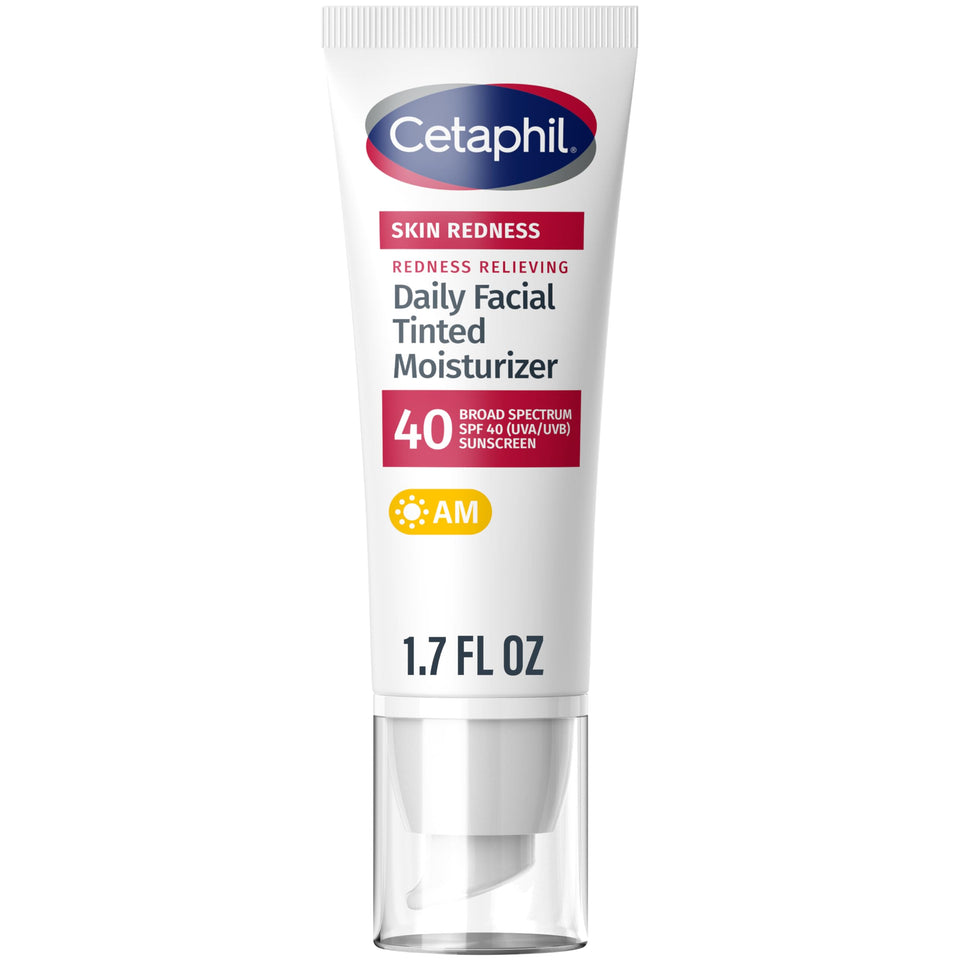 Cetaphil front packaging showing SPF 40 and neutral tint benefit