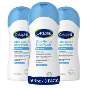 Cetaphil front packaging showing bottle and label for gentle cleansing benefit